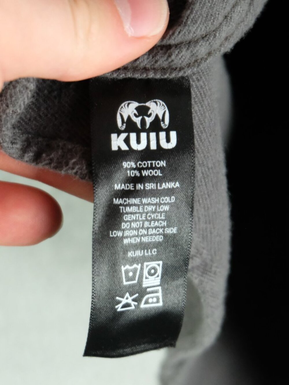 Kuiu Flannel Shirt Mens Extra Large Tall Gray Green Button Up Cotton Wool - Picture 8 of 10